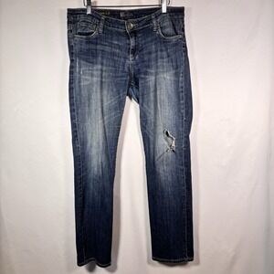 KUT From The Kloth Jeans Womens 8 Catherine Boyfriend Medium Wash Mid Rise Blue